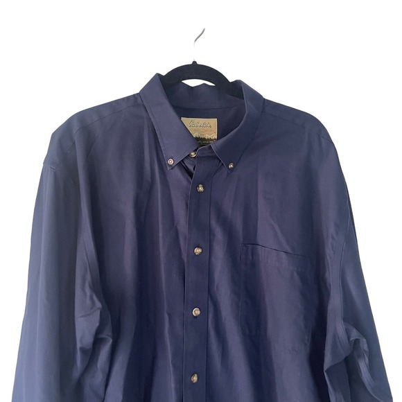 Cabela's Men's‎ Size 2XL Blue Button Up Long Sleeve Shirt - Picture 2 of 8